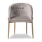 Baxton Studio Ballard Glam and Luxe Grey Velvet Upholstered and Gold Finished Metal Dining Chair 192-11777-ZORO - alternate 10